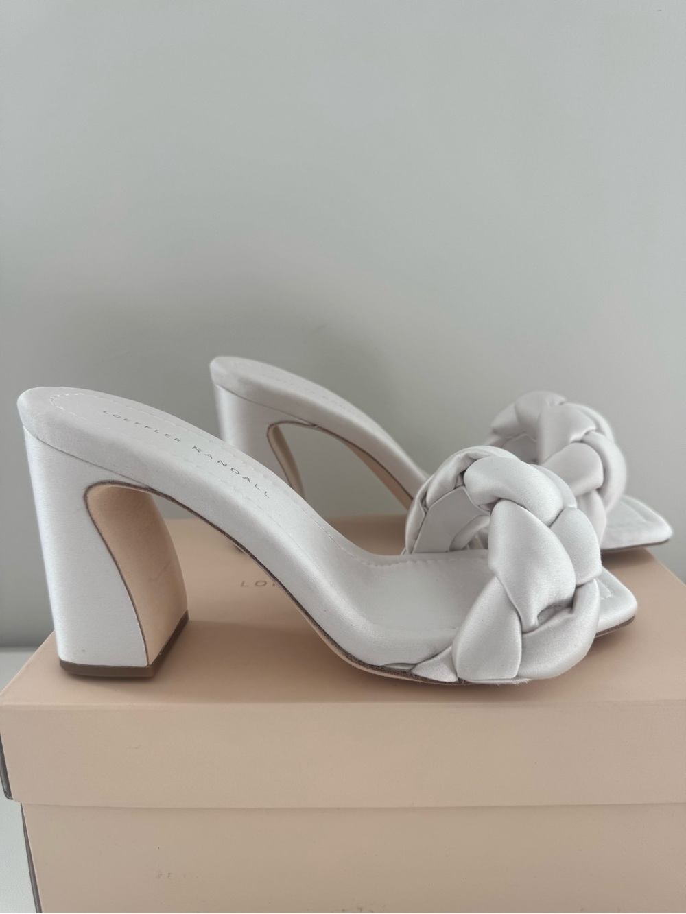 Loeffler Randall Freya White Braided Heel
